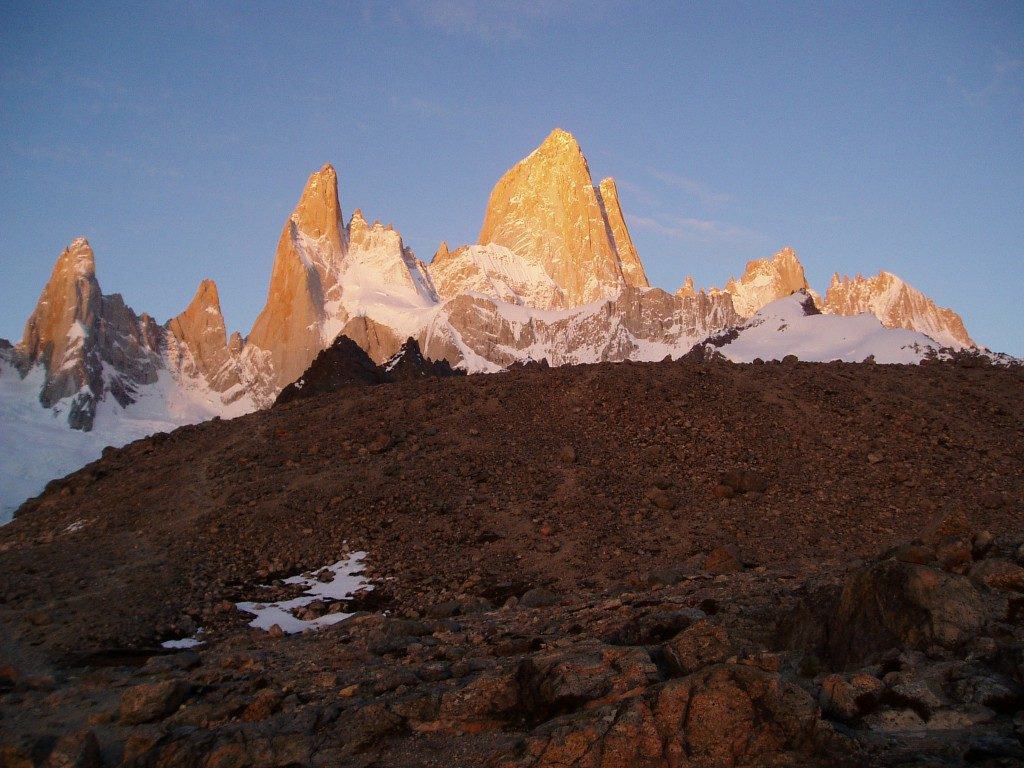 Trekking in Patagonia Sunrise on Fitz Roy